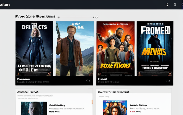 **A user interface showcasing personalized recommendations for movies on a streaming platform, highlighting how collaborative filtering connects users with similar tastes to suggest relevant thrillers and science fiction films.** (Focus: Collaborative and content-based filtering in movie recommendations)